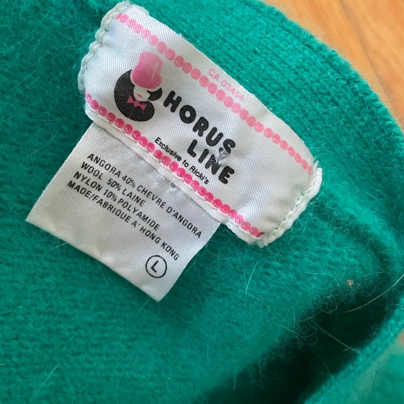 Vintage green ballet wrap sweater - Picture 2 of 3